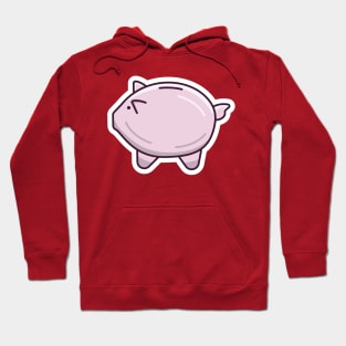 Piggy Bank Cartoon Sticker vector illustration. Business finance icon concept. Concept of kid saving money sticker design logo icon. Hoodie
